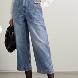 KHAITE Hewey cropped high-rise wide-leg jeans - size 29. Never Worn. New